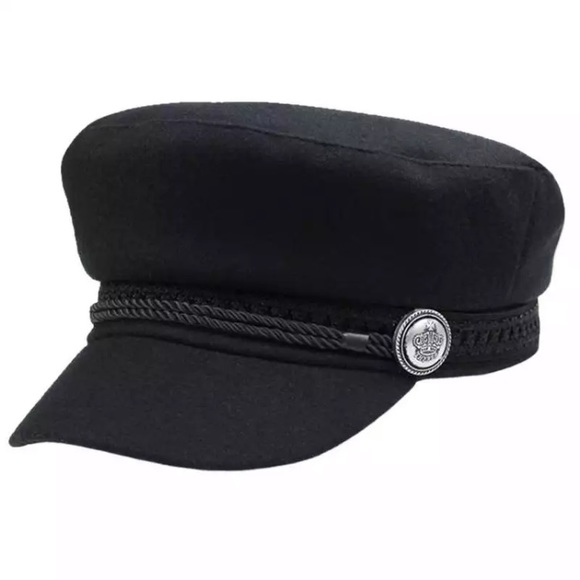 New! Black Newsboy Cap - Picture 2 of 8